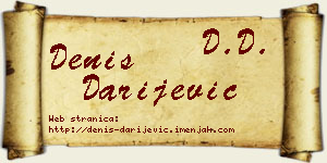 Denis Darijević vizit kartica